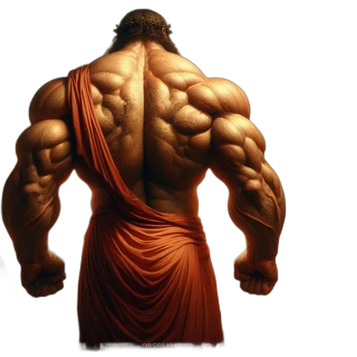 concept art, photorealistic, comic book art, fantasy art, imposing, athletic, figure, clad transparent PNG cut-out
