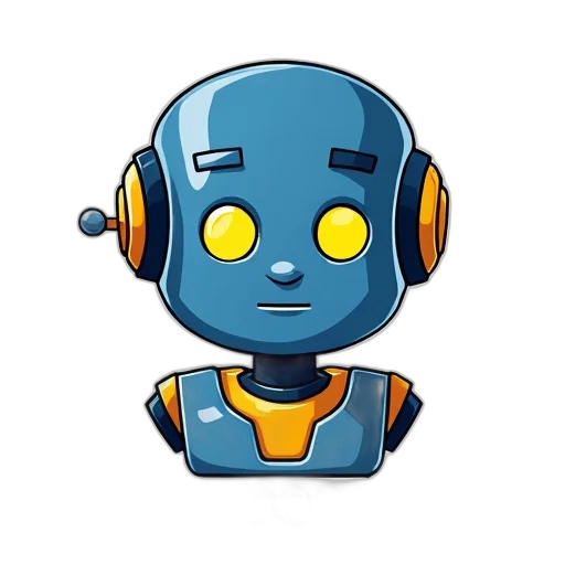 robot, concept art, 3d render, cartoon, pixel art, stylized, illustration, head transparent PNG cut-out