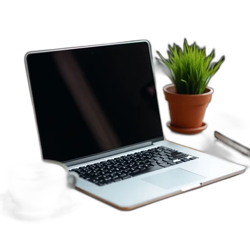 staff, weapon, furniture, 3d render, sleek, modern, laptop, open transparent PNG cut-out