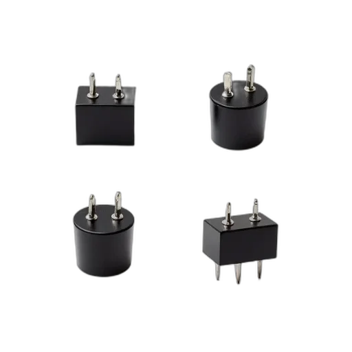 jewelry, set, four, black, electronic, components, silver, pins transparent PNG cut-out