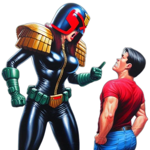 robot, comic book art, concept art, outer space, two, individuals, face, off transparent PNG cut-out