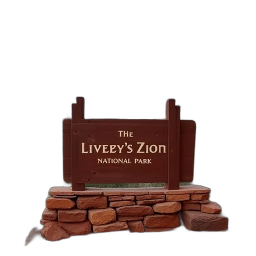 sign, zion, national, park transparent PNG cut-out