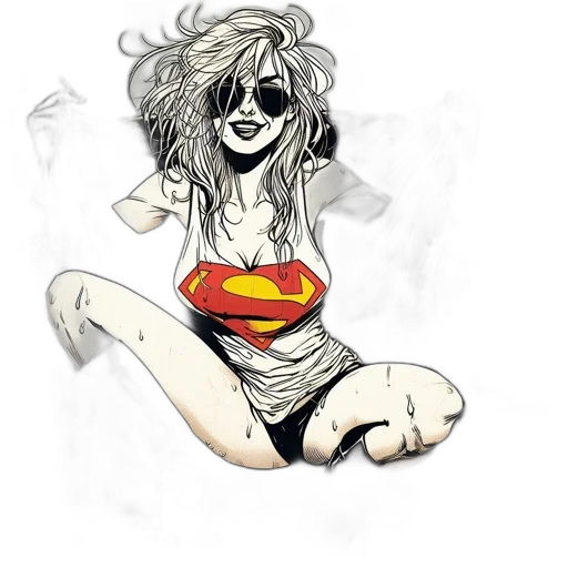 mask, comic book art, cartoon, concept art, fantasy art, illustration, features, female transparent PNG cut-out