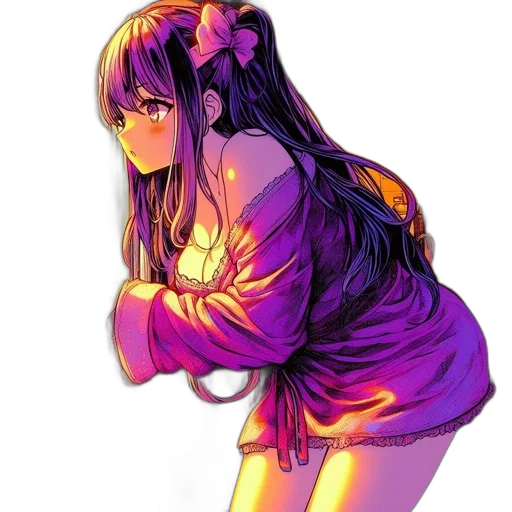 jacket, dress, weapon, creature, anime, pixel art, concept art, cyberpunk transparent PNG cut-out