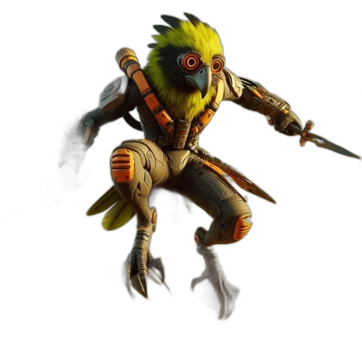 creature, dragon, staff, weapon, concept art, fantasy art, 3d render, pixel art transparent PNG cut-out