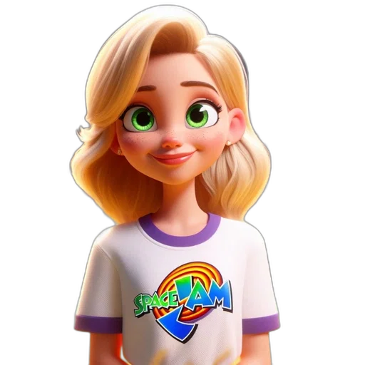 staff, face, cartoon, 3d render, concept art, photorealistic, animated, female transparent PNG cut-out