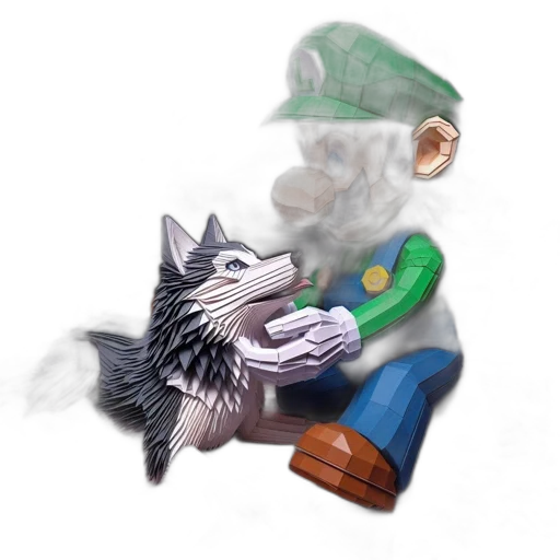 mask, animal, staff, creature, concept art, fantasy art, 3d render, pixel art transparent PNG cut-out