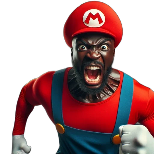 face, mask, animal, creature, 3d render, concept art, mario, luigi transparent PNG cut-out