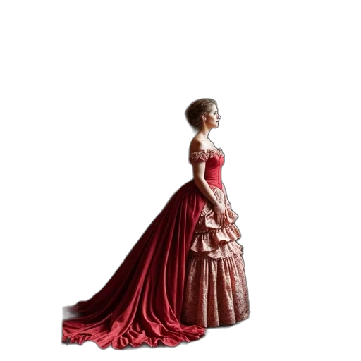 dress, crown, jewelry, 3d render transparent PNG cut-out