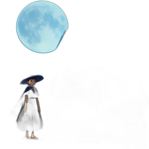 umbrella, dress, hat, mask, concept art, watercolor, anime, pixel art transparent PNG cut-out