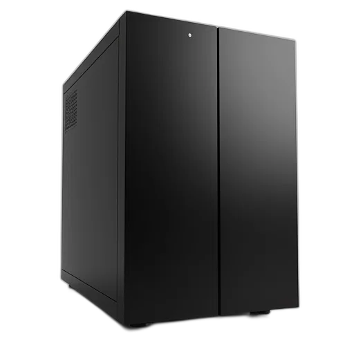 furniture, robot, 3d render, sleek, modern, black, desktop, computer transparent PNG cut-out