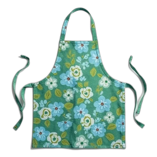 design, green, blue, flowers, aprons transparent PNG cut-out