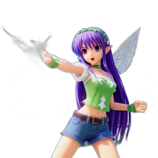 weapon, staff, sword, 3d render, fantasy art, anime, concept art, green transparent PNG cut-out
