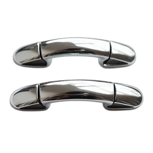 jewelry, shoes, pair, shiny, new-looking, chrome, car, door transparent PNG cut-out