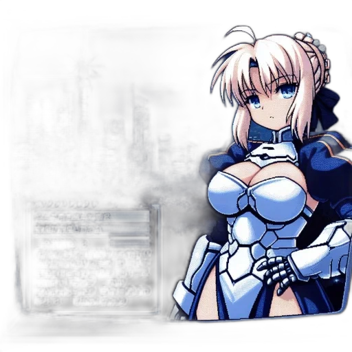 robot, dress, weapon, sword, anime, concept art, pixel art, fantasy art transparent PNG cut-out
