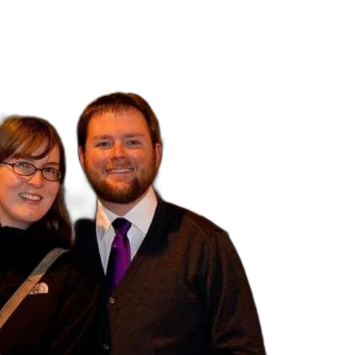 staff, jacket, couple, poses, front, alamo, night transparent PNG cut-out