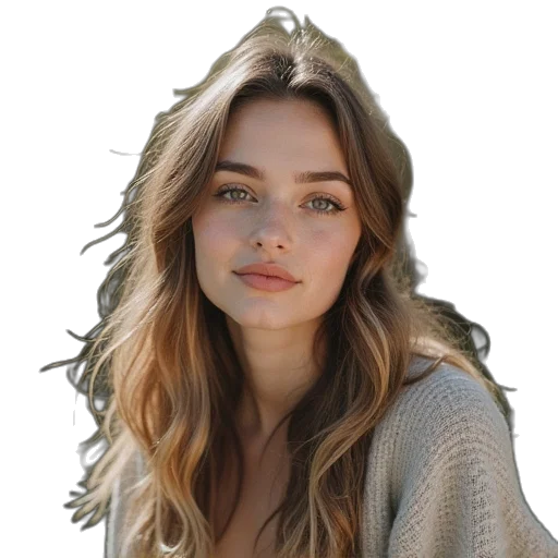 face, hair, jacket, jewelry, photorealistic, oil painting, cartoon, fantasy art transparent PNG cut-out