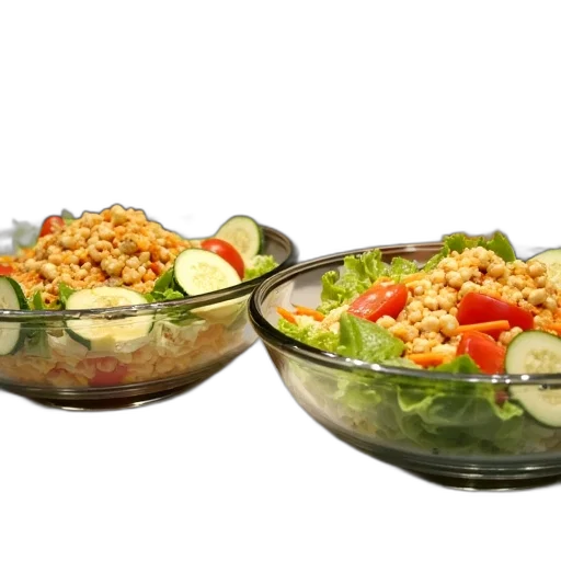 food, 3d render, buffet, display, two, glass, serving, dishes transparent PNG cut-out