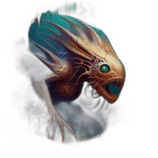 dragon, creature, mask, animal, fantasy art, concept art, photorealistic, watercolor transparent PNG cut-out