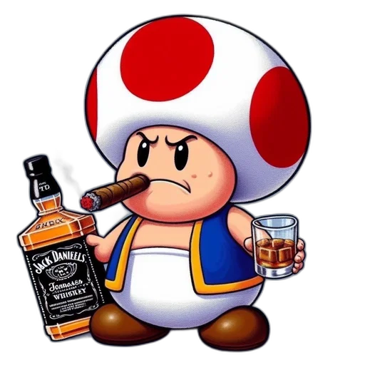 bottle, hat, weapon, animal, pixel art, concept art, 3d render, comic book art transparent PNG cut-out