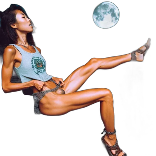 photorealistic, concept art, fantasy art, comic book art, outer space, woman, casual, attire transparent PNG cut-out