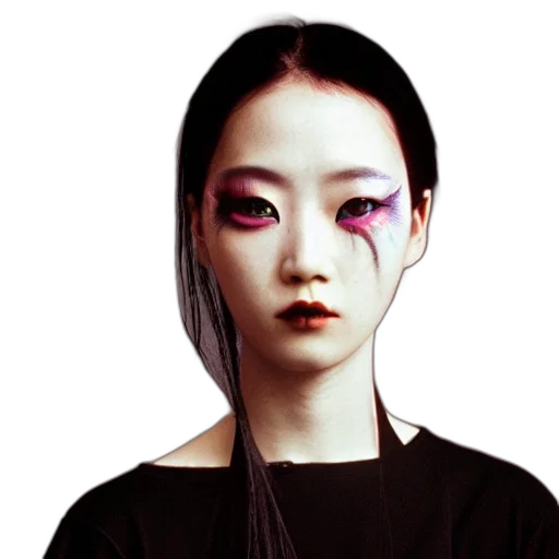 face, mask, photorealistic, cyberpunk transparent PNG cut-out