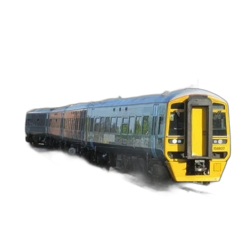 weapon, car, 3d render, photorealistic, concept art, yellow, train, tracks transparent PNG cut-out