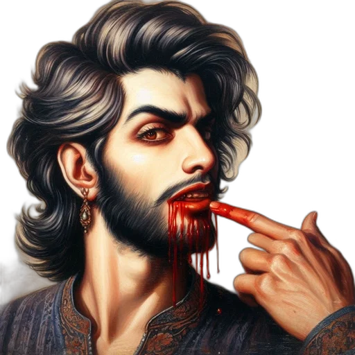 fantasy art, photorealistic, comic book art, oil painting, portrait, man, distinctive, features transparent PNG cut-out
