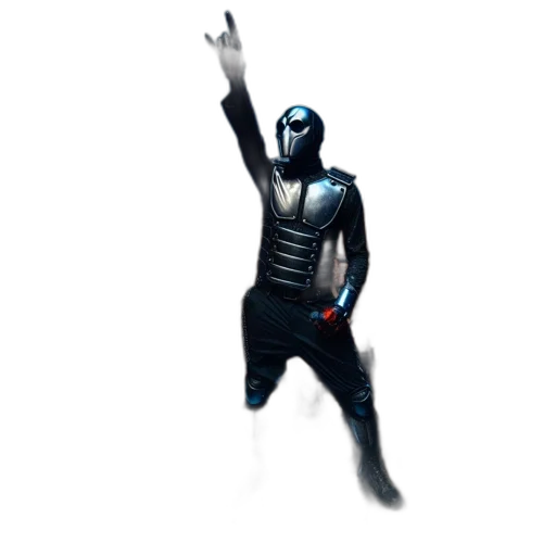 robot, mask, creature, jacket, 3d render, concept art, comic book art, pixel art transparent PNG cut-out