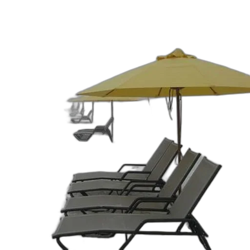 umbrella, furniture, 3d render, photorealistic, concept art, beach, rain, earth tones transparent PNG cut-out