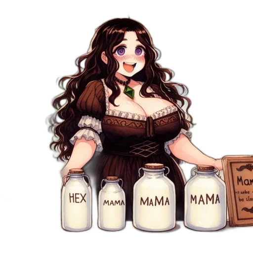 bottle, dress, pixel art, fantasy art, watercolor, concept art, earth tones, young transparent PNG cut-out