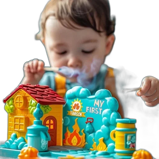food, photorealistic, 3d render, concept art, oil painting, fire, fog, toddler transparent PNG cut-out