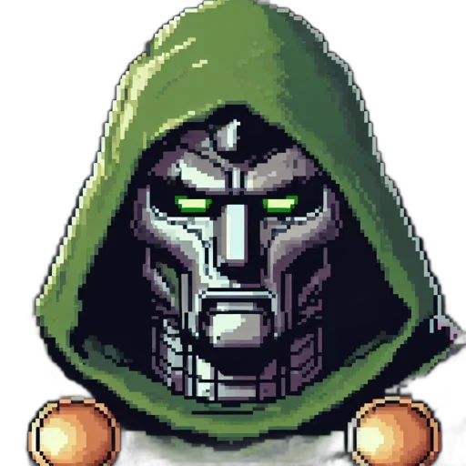 mask, robot, face, jacket, pixel art, concept art, comic book art, fantasy art transparent PNG cut-out