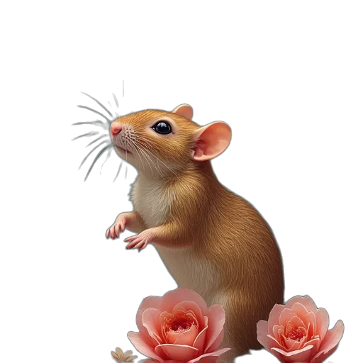 flower, animal, creature, crown, photorealistic, 3d render, oil painting, concept art transparent PNG cut-out