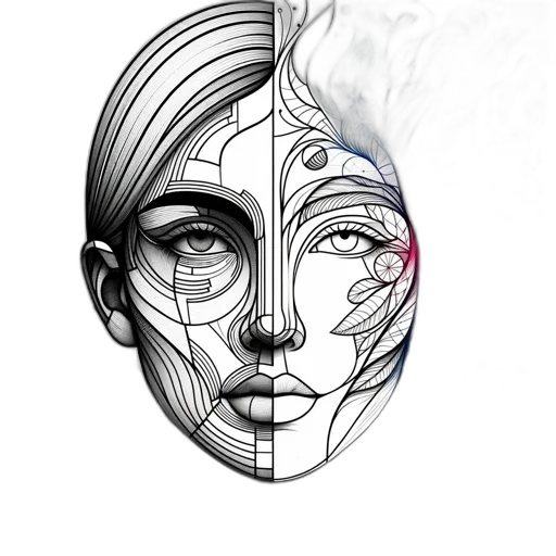 mask, face, jewelry, crown, concept art, photorealistic, 3d render, watercolor transparent PNG cut-out