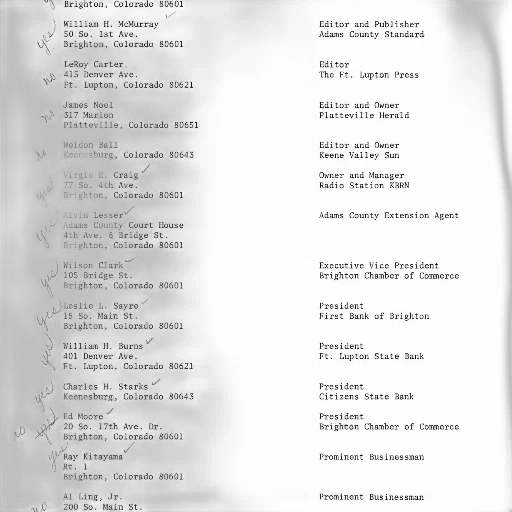 list, people, their, addresses, titles, shown, image transparent PNG cut-out