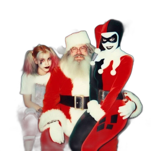 comic book art, concept art, festive, gathering, santa, claus, sits, next transparent PNG cut-out
