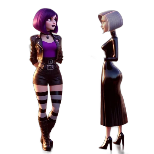 dress, jacket, concept art, 3d render, fantasy art, comic book art, outer space, neon lights transparent PNG cut-out