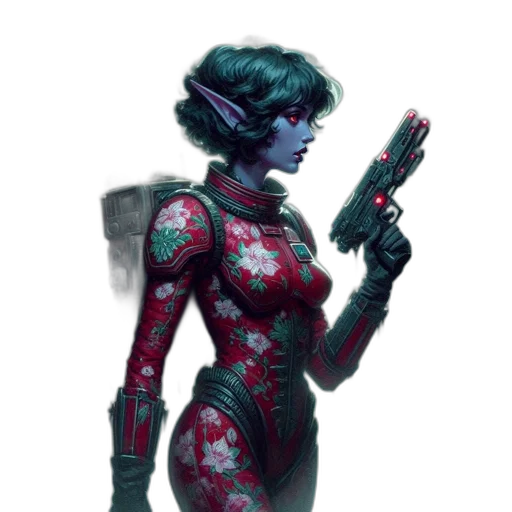 robot, weapon, cyberpunk, concept art, comic book art, fantasy art, outer space, red transparent PNG cut-out