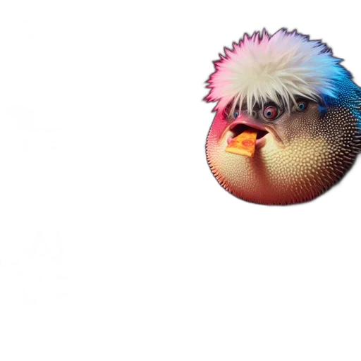animal, creature, hair, mask, 3d render, vaporwave, photorealistic, pixel art transparent PNG cut-out