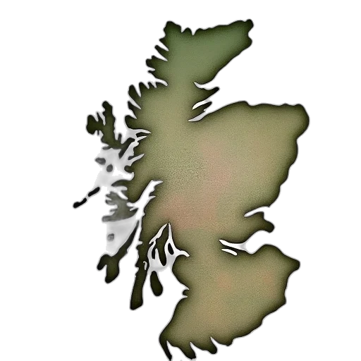 scotland, map, location, major transparent PNG cut-out