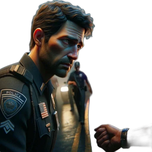 jacket, face, concept art, cyberpunk, 3d render, comic book art, neon lights, outer space transparent PNG cut-out