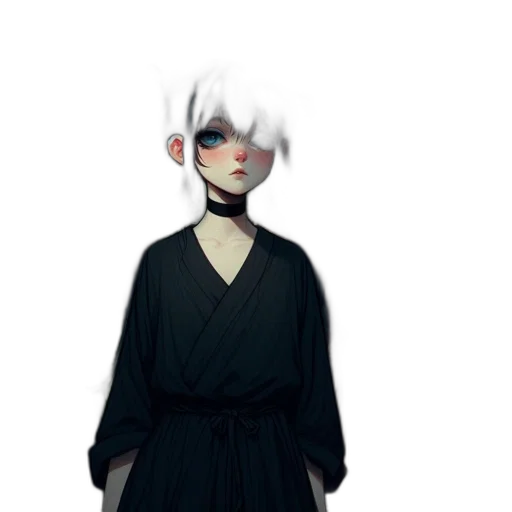 mask, staff, face, dress, concept art, pixel art, anime, fantasy art transparent PNG cut-out