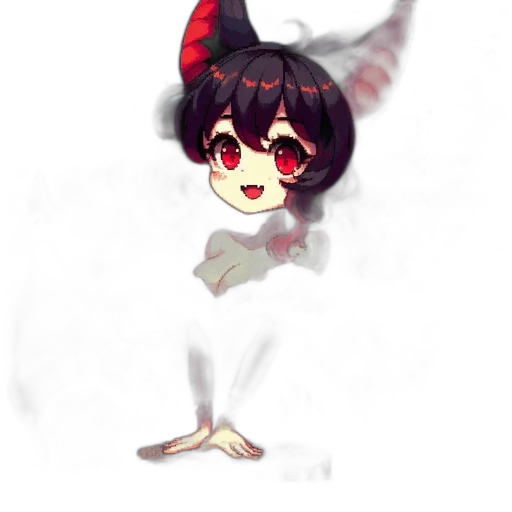 staff, creature, hat, mask, pixel art, anime, concept art, fantasy art transparent PNG cut-out