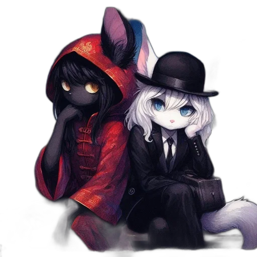 hat, mask, staff, jacket, pixel art, concept art, fantasy art, watercolor transparent PNG cut-out