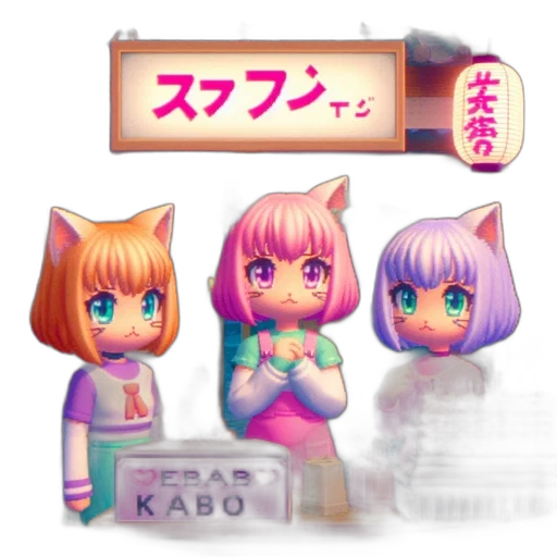 staff, weapon, concept art, 3d render, vaporwave, anime, pastel, three transparent PNG cut-out