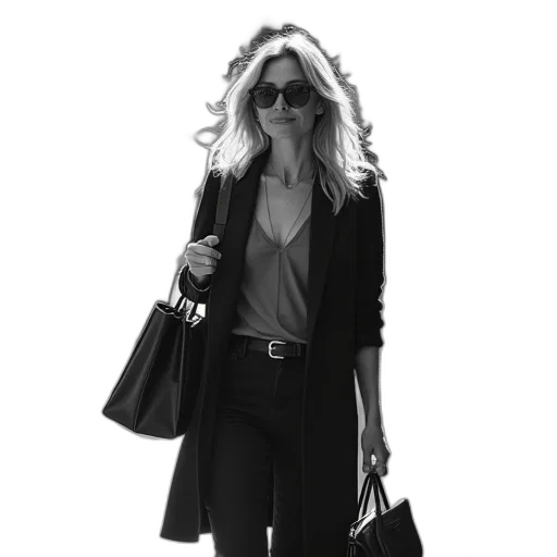 staff, jacket, monochrome, dark transparent PNG cut-out