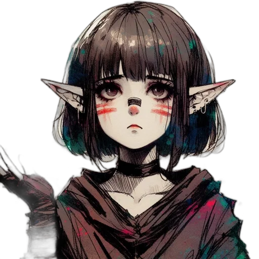 mask, staff, face, creature transparent PNG cut-out