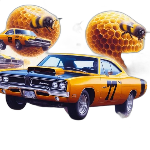 car, food, concept art, photorealistic, fantasy art, 3d render, vibrant, yellow transparent PNG cut-out