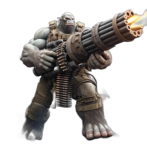 weapon, staff, robot, creature, concept art, 3d render, fantasy art, war-ravaged transparent PNG cut-out